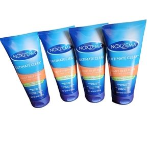 Noxzema Ultimate Clear Anti Blemish Daily Scrubs  5oz. Lot of Four
